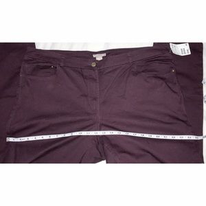 NWT H&M Plus Size Skinny Jeans Maroon Burgundy