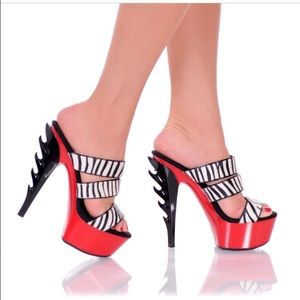 Badass flame stripper heel