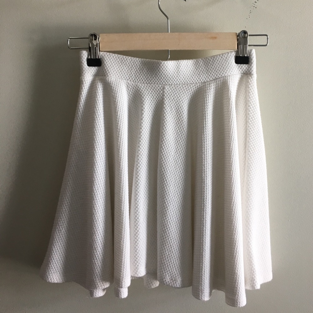 White skater skirt
