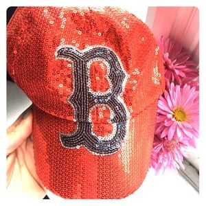 VS Pink Boston Red Sox Sequin Baseball Hat