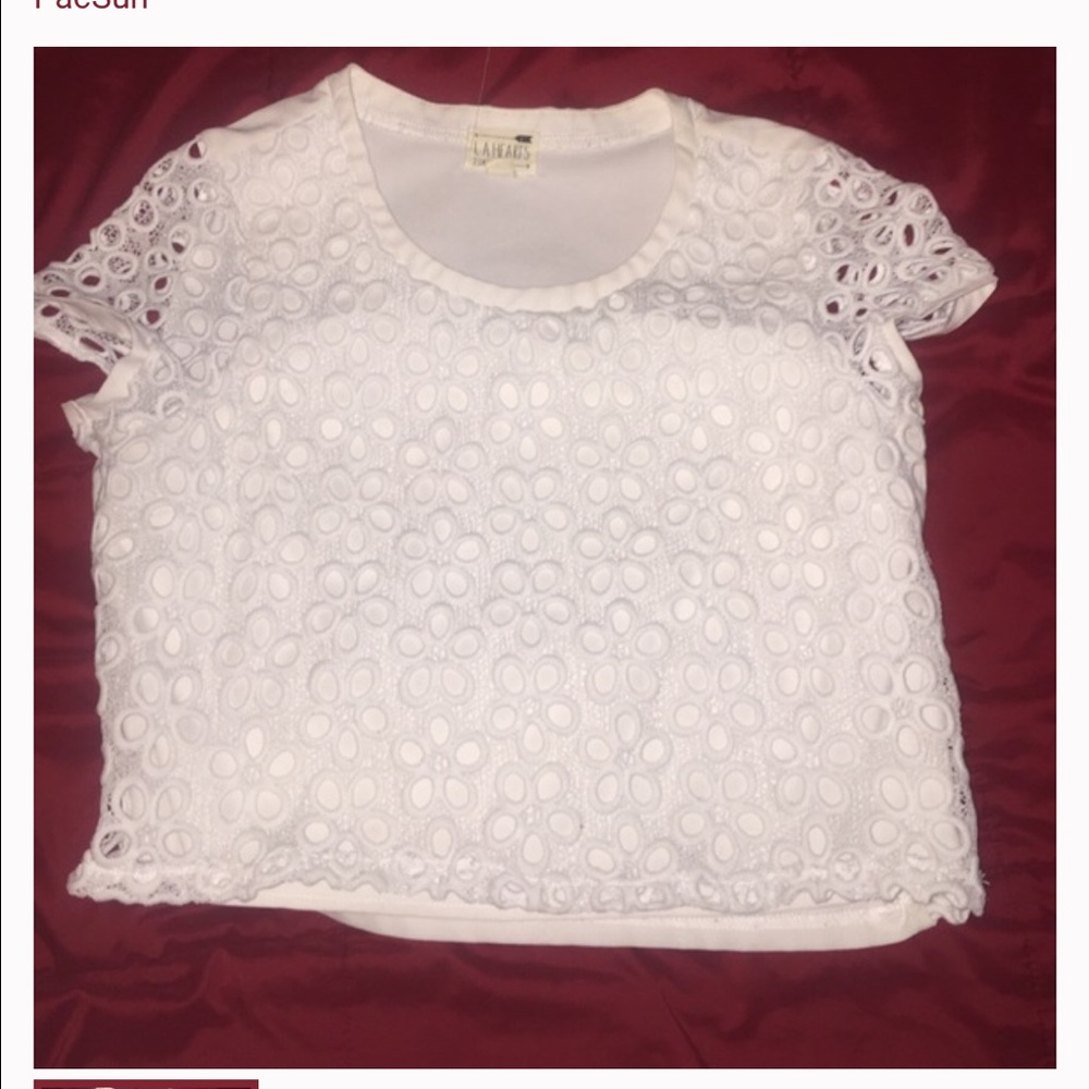 White lace top from PacSun