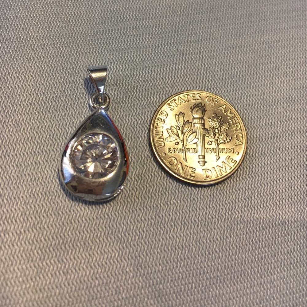 CZ TEARDROP PENDANT