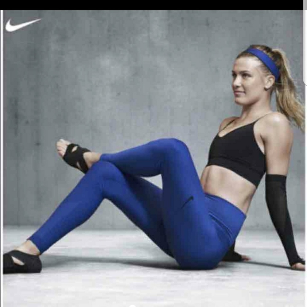Blue Nike Sculpt leggings