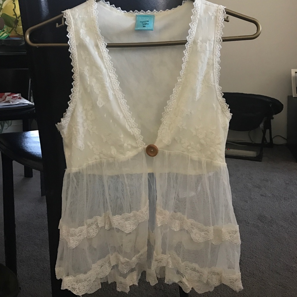 Lace Sheer Vest