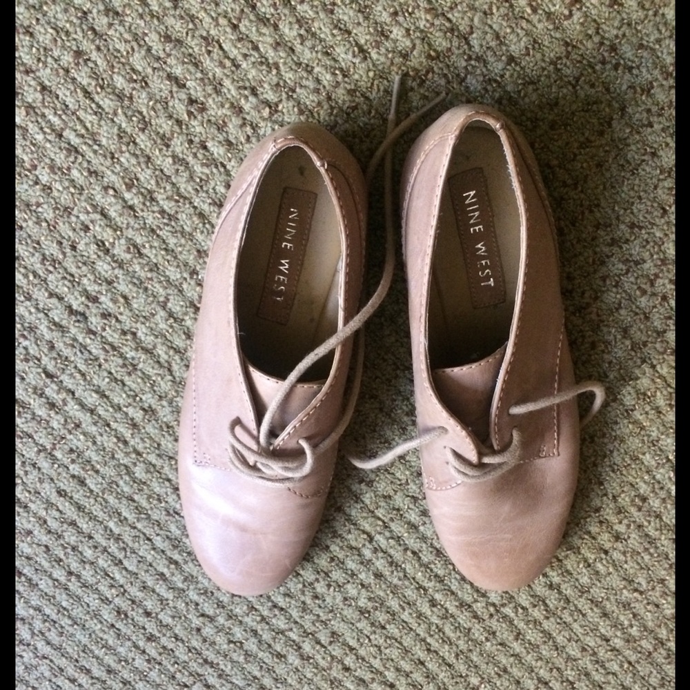 Nine West cognac oxfords