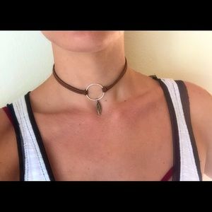 Brown Suede Choker