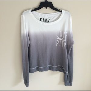Victoria's Secret pink grey ombre pull over