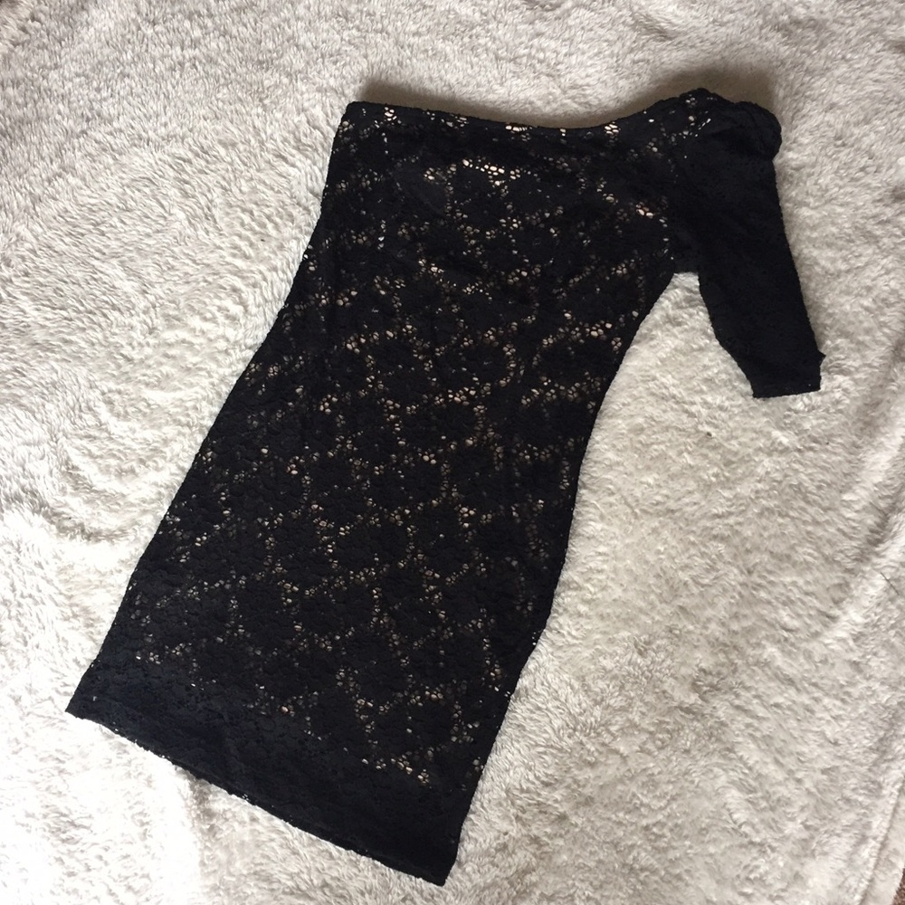 ▪️BLACK & TAN LACE DRESS ▪️
