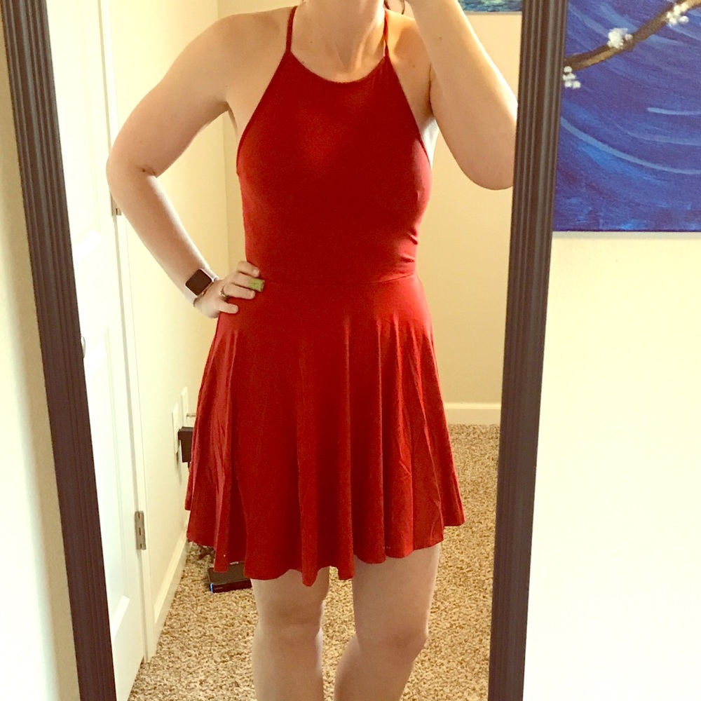 Burnt orange dress
