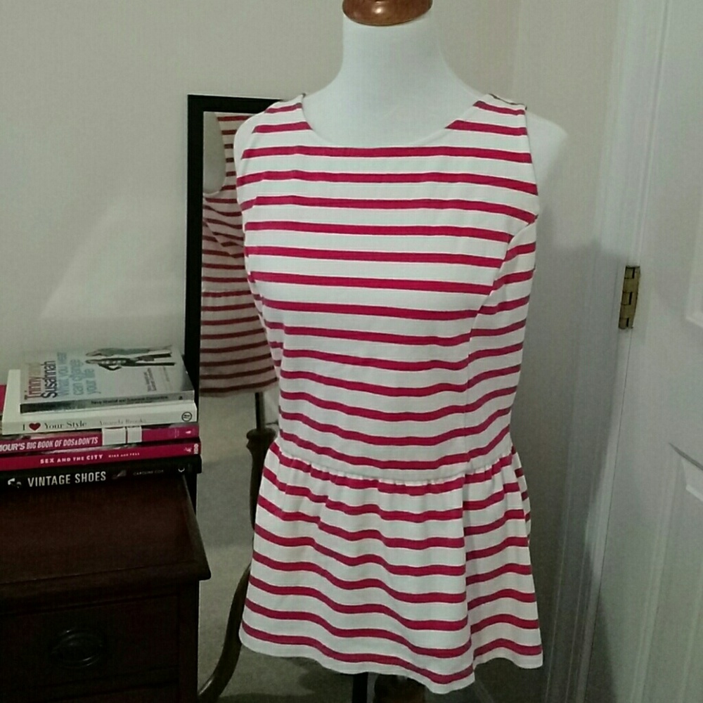 Sent to ThredUp! Peplum top with exposed zipper