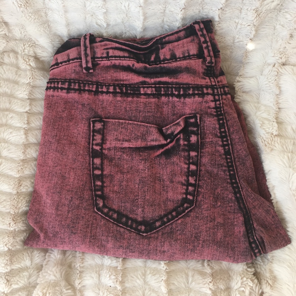 Retro Acid Wash Skinny Jeans