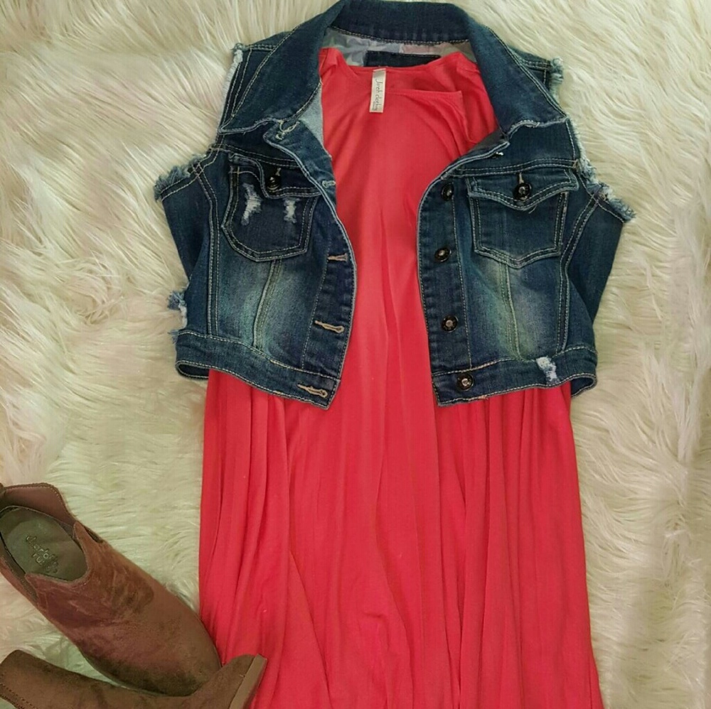 Coral Tank Dress