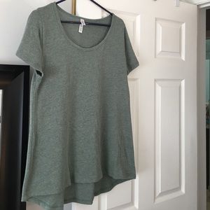 Sage green heathered large classic t- lularoe