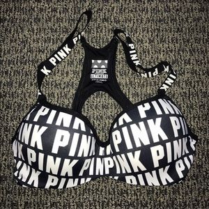 PINK PUSH UP RAZOR BACK BRA