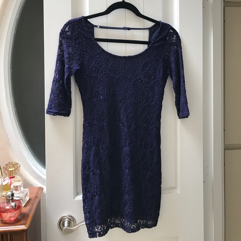 Blue cocktail dress