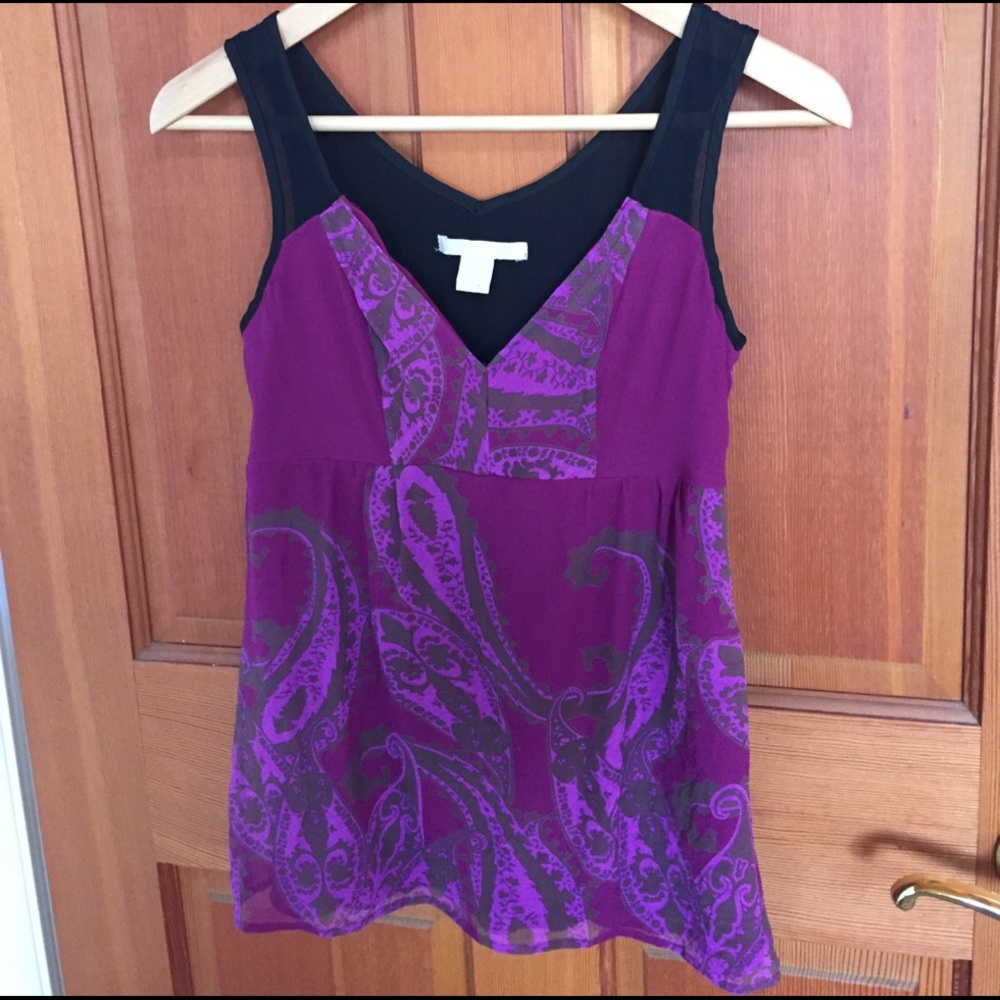 Amazing Silk Paisley V-Neck Top