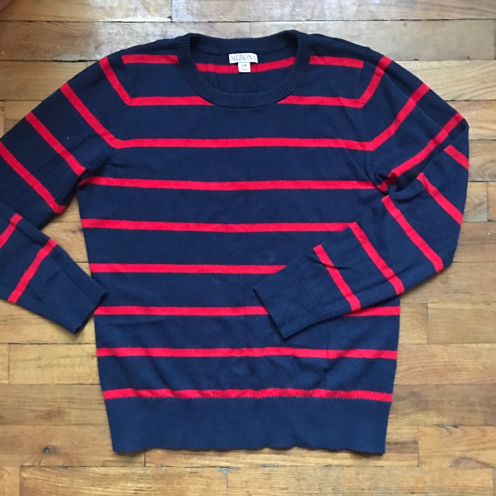 Super comfortable and cute knit striped sweater.