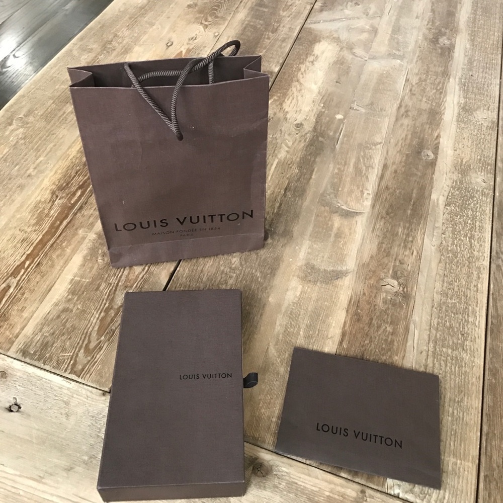 Louis Vuitton wallet box and bag