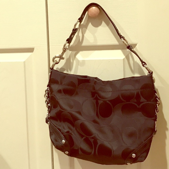 Black Authentic Coach One Strap Purse - Picture 1 of 3