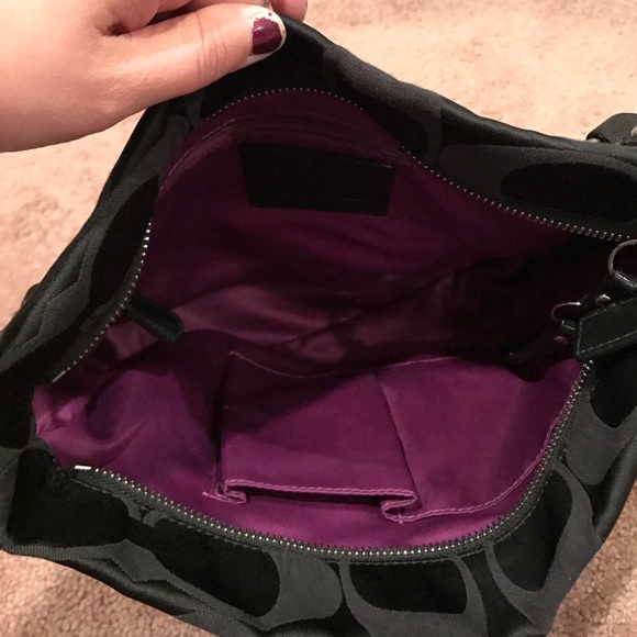 Black Authentic Coach One Strap Purse - Picture 3 of 3