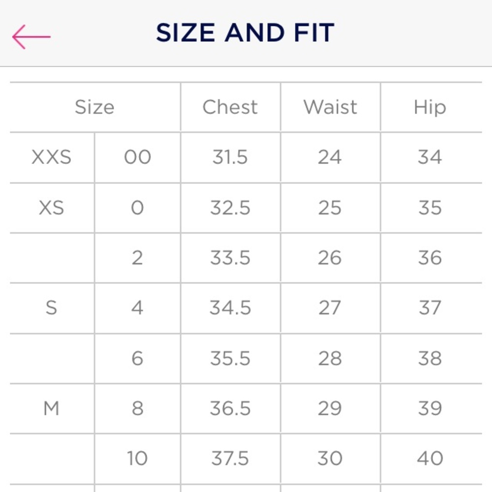 Lilly Pulitzer's Size and Fit Guide