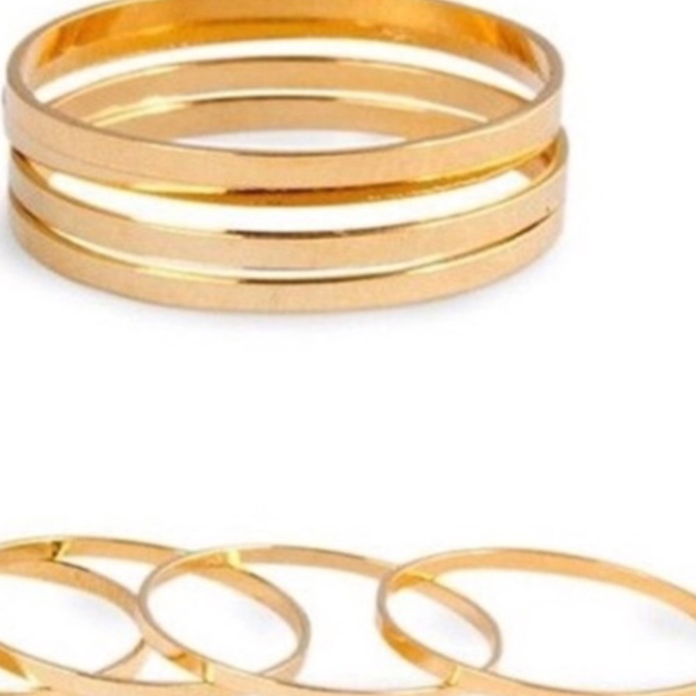 Stackable midi rings GOLD (LAST ONE) - Picture 2 of 3
