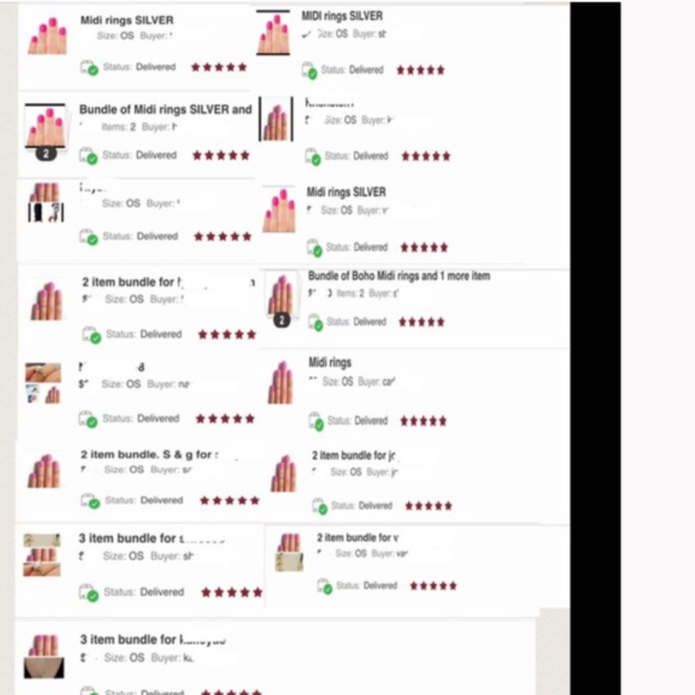 Stackable midi rings GOLD (LAST ONE) - Picture 3 of 3