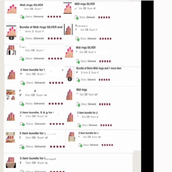 Stackable midi rings GOLD (LAST ONE) - Picture 3 of 3