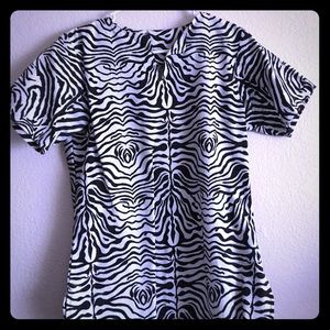 Original African zebra print hand crafted shirt.