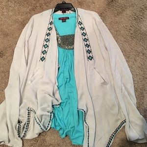 Rock&troll cowgirl tank & cardigan