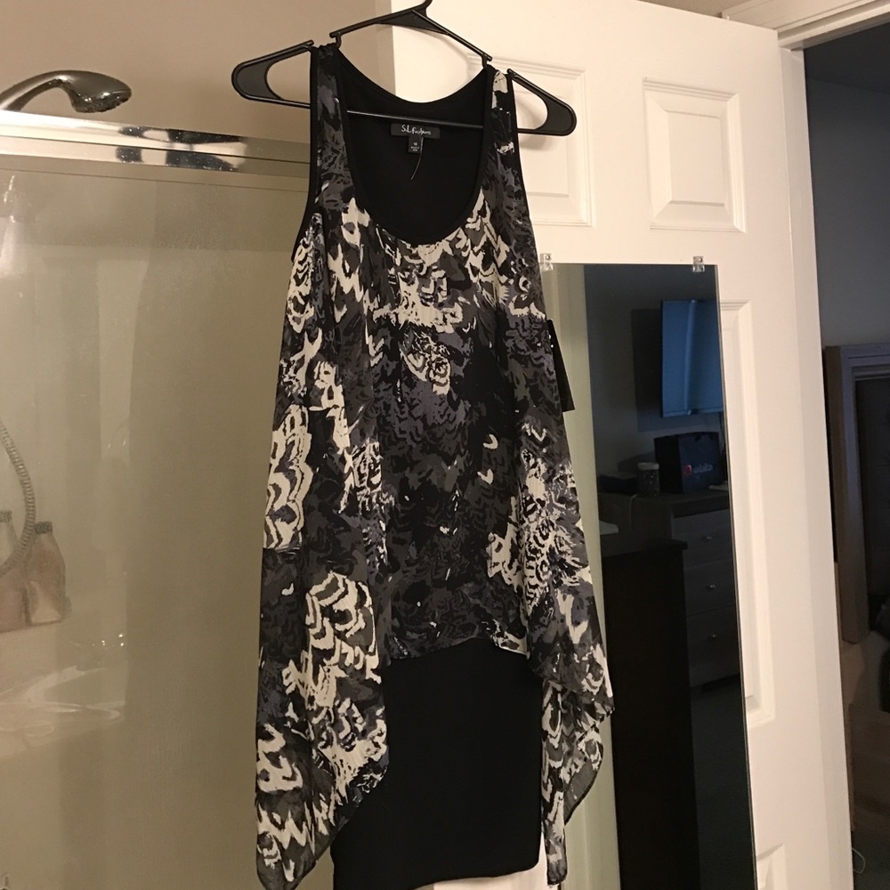 NWT Black Flowing Dress