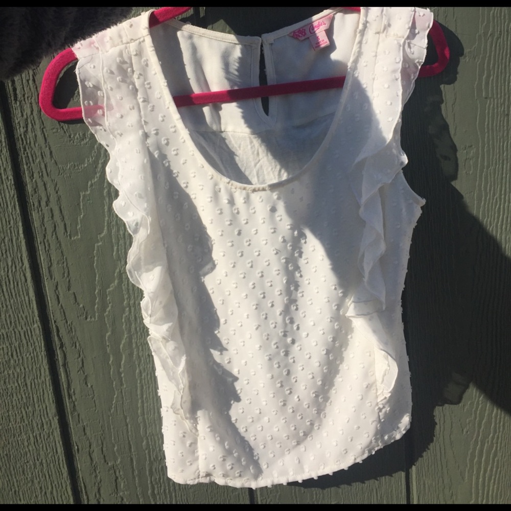 White candies textured/ruffled blouse