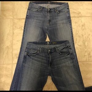 Lot of Two Men's 7 for All Mankind Bootcut Jeans