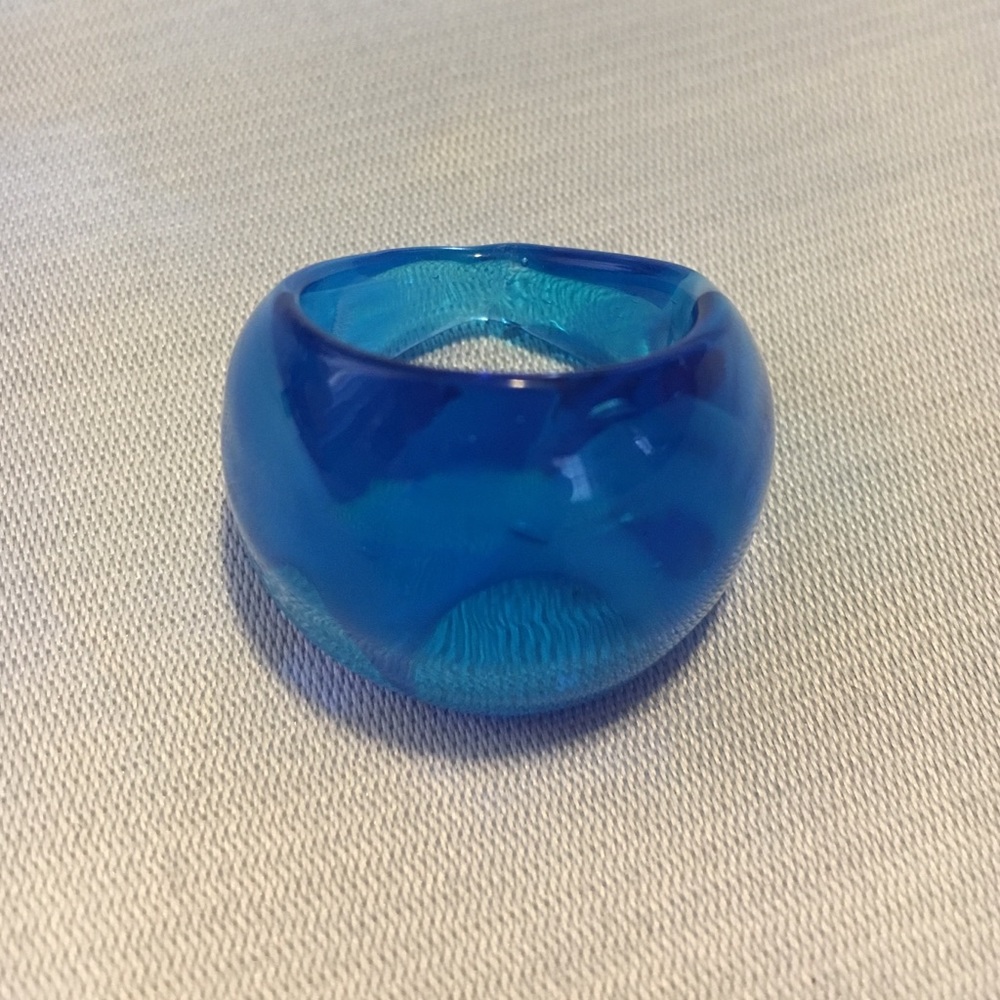 BLUE MURANO GLASS RING