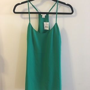 NWT J. Crew Emerald Green Camisole, Size 6