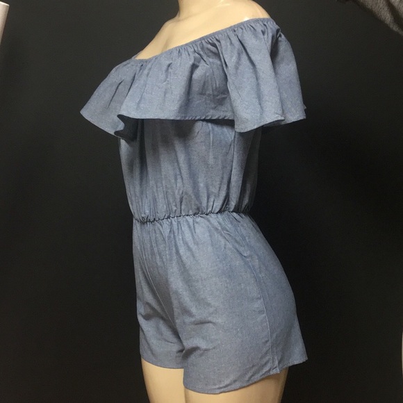 Denim Romper - Picture 2 of 3