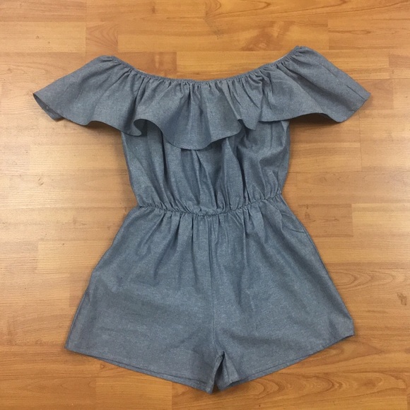 Denim Romper - Picture 3 of 3