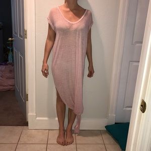 Free people sheer shirt dress