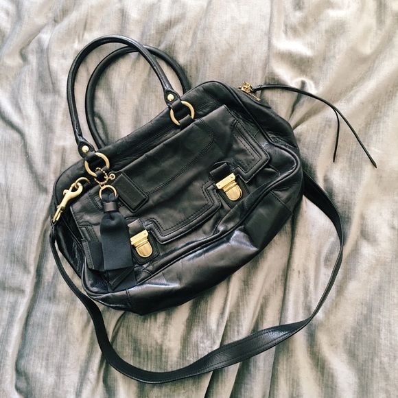 Coach Handbags - Coach || Leather Motorcycle Crossbody Bag