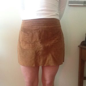 Suede Free People Skirt