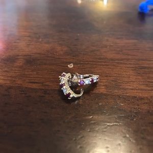 Ruby & diamond gold earrings