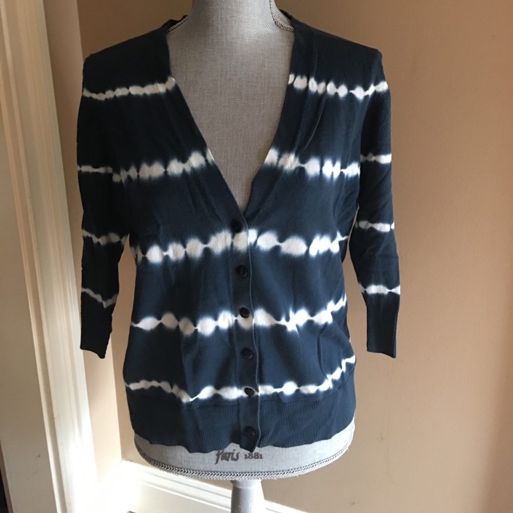 Tie dye stripped cardigan