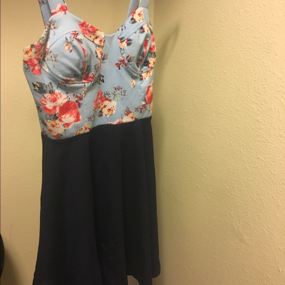 Charlotte Russe Navy floral dress