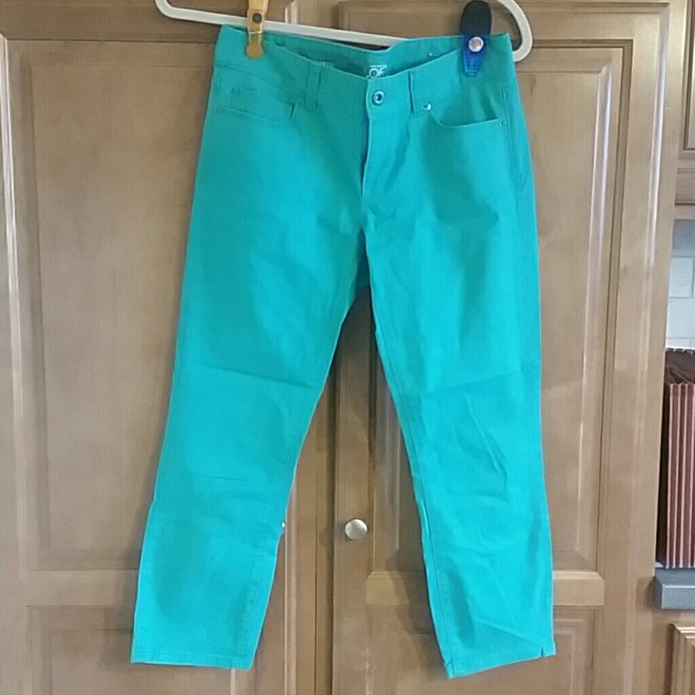 NWT Modern Crop Teal Khakis by LOFT