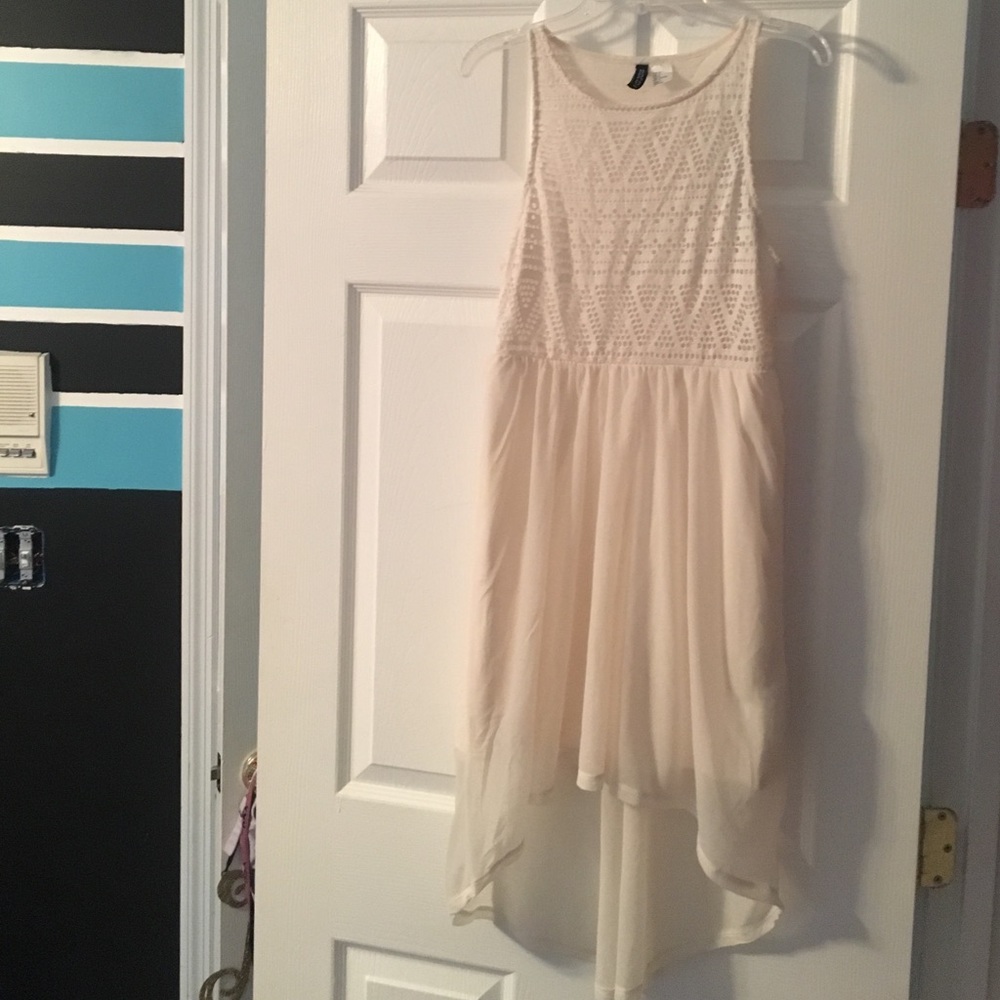 Cream High Low Dress