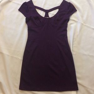 Retro purple mini dress.