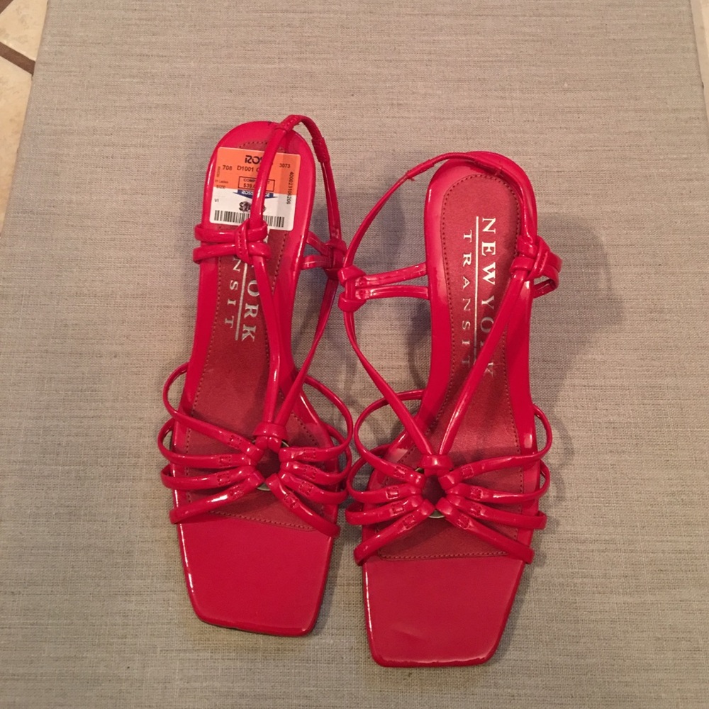 Red Patent Leather Slingback by NY Transit
