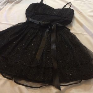 Shimmer and shine little black dress.