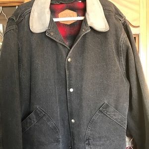 Men's woolrich xl black denim winter jacket