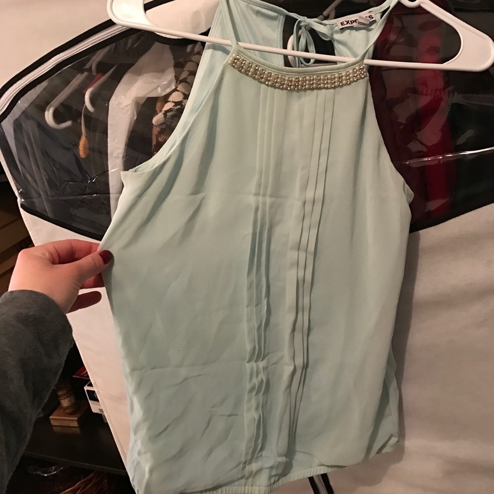 Express mint green top size XS